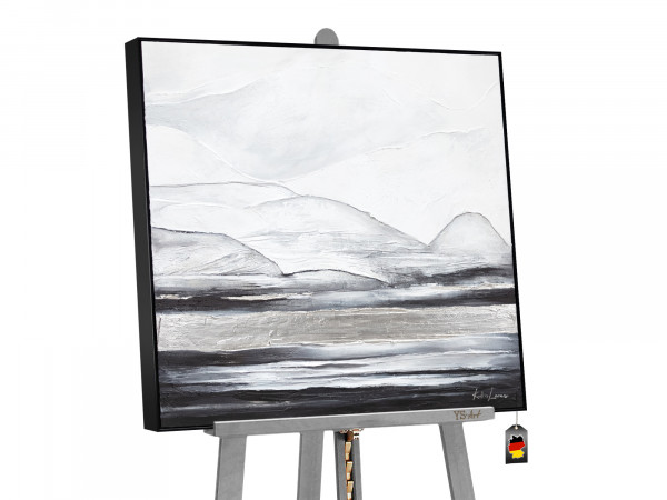 Landschaft Esiberg Gemälde mit einem schwarzen Rahmen