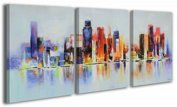 Acryl Gemälde "Manhattan" 135x60 cm