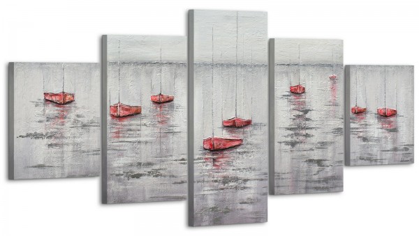 Acryl Gemälde "Stiller Hafen II" 160x80 cm