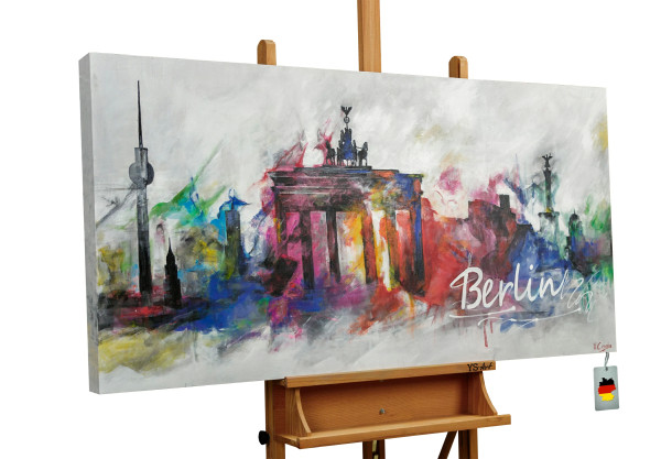 Abstrakte malerei kunst handgemalte "Berlin"