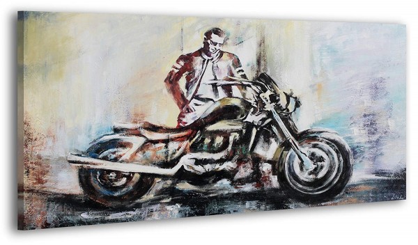 Acryl Gemälde "Biker" 130x70 cm
